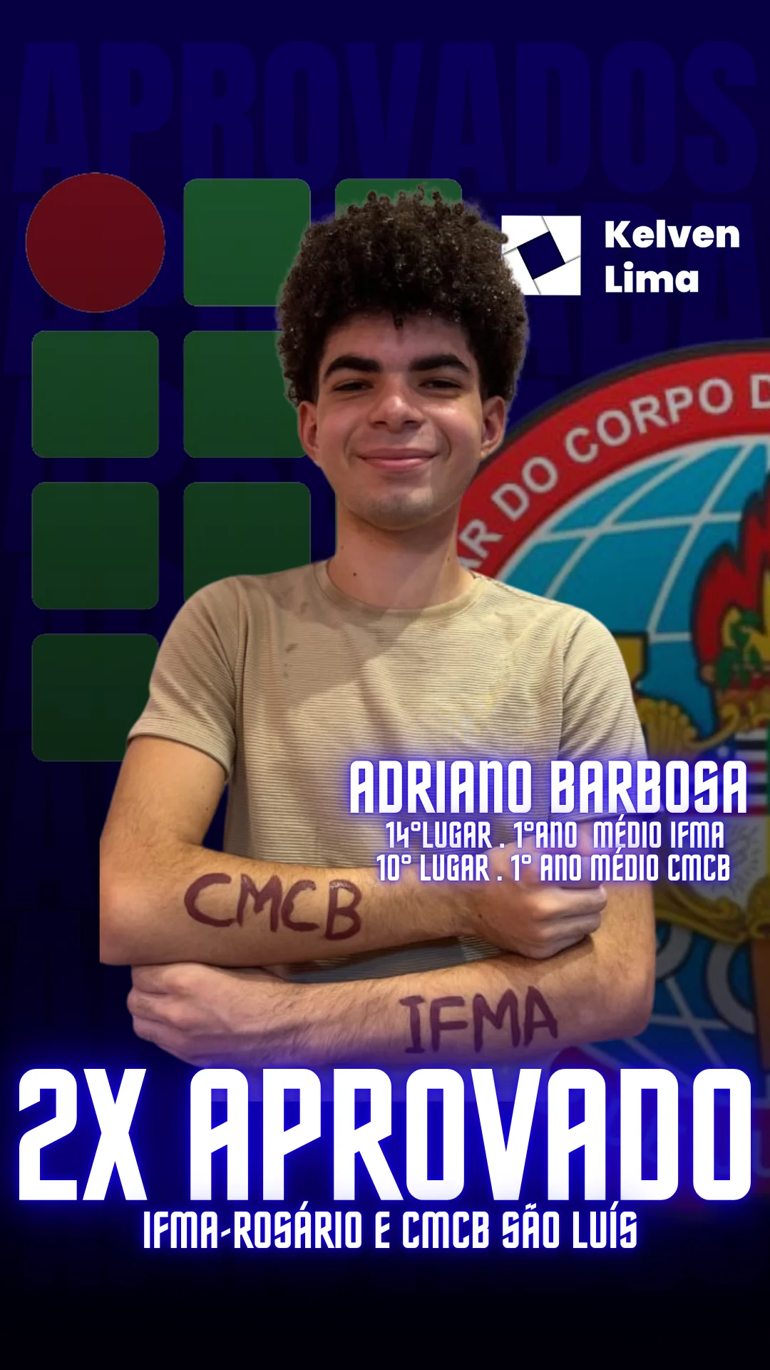 2x aprovado adriano barbosa ifma e cmcb
