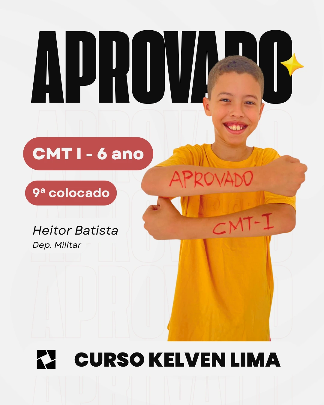 Foto Aprovado - Curso Kelven Lima