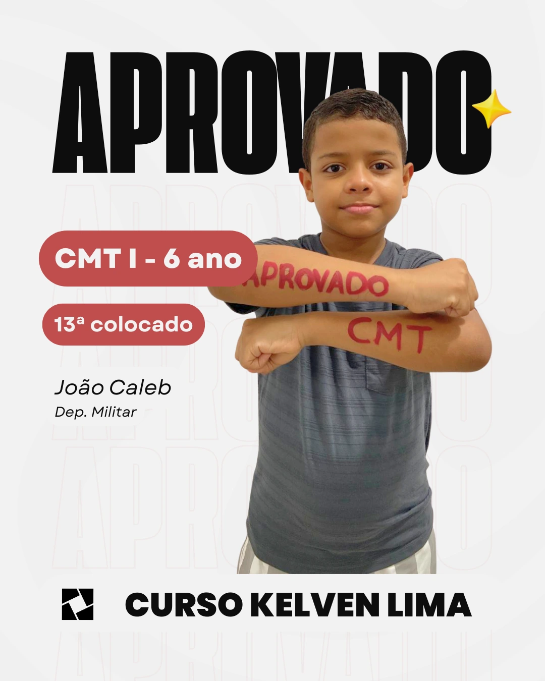 Foto Aprovado - Curso Kelven Lima