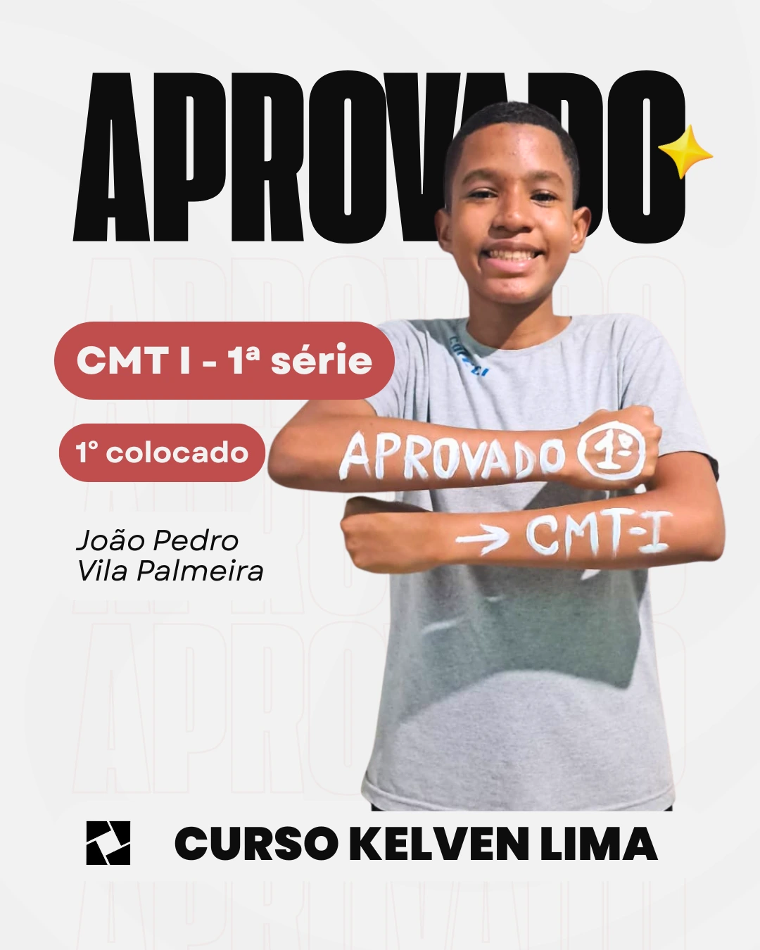 Foto Aprovado - Curso Kelven Lima