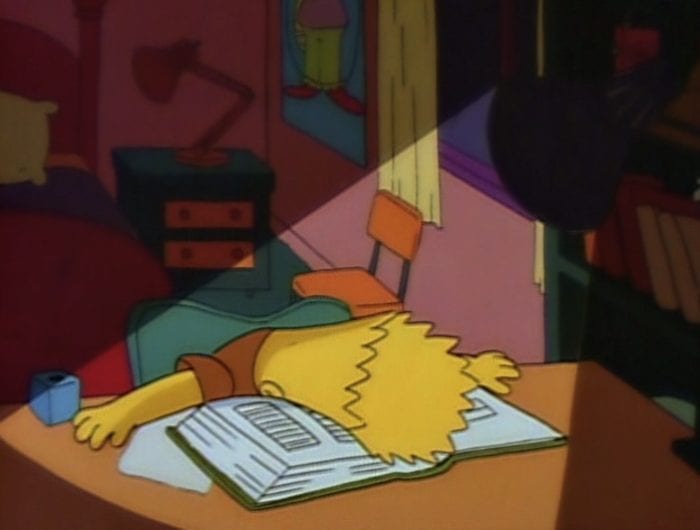 Bart-Simpson-Estudando