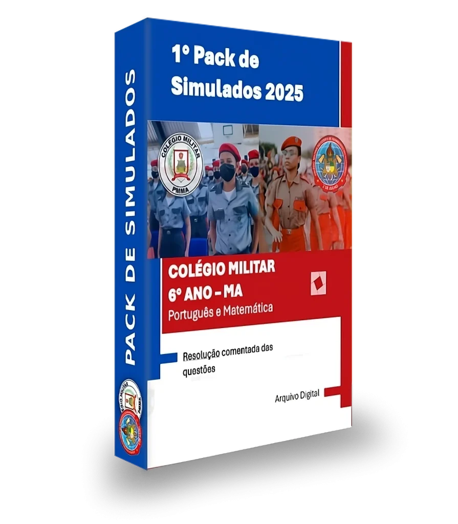 E-book pack de simulados Colégio Militar Tiradentes e Colégio Militar Corpo de Bombeiros
